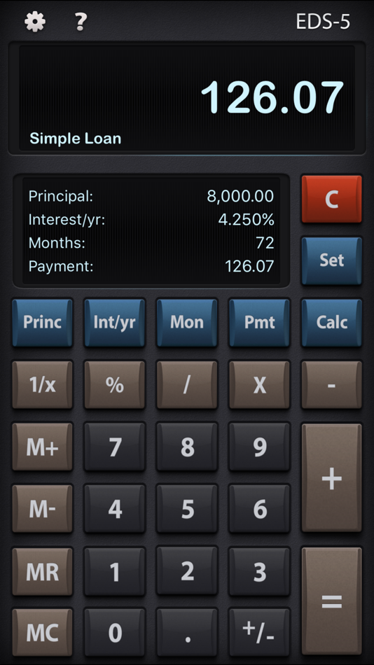 #4. EDS-5 Multifunction Calculator (iOS) 来自: Eighth Day Software, L.L.C.