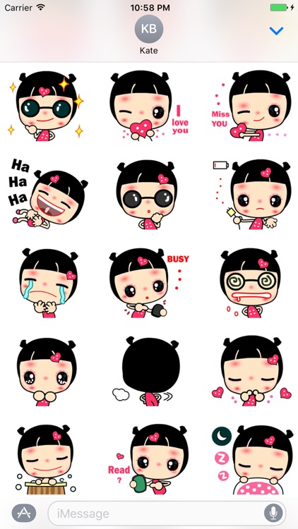 Rainbow Lady - Cute stickers for iMessage