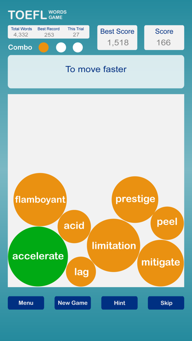 Screenshot #2 pour TOEFL Words Game
