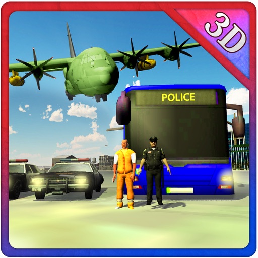 Airplane Prisoner Transport & Police Cop Duty Sim icon