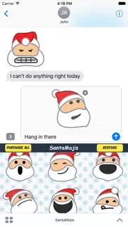 How to cancel & delete santamojis - add cool santa emojis to messages 1