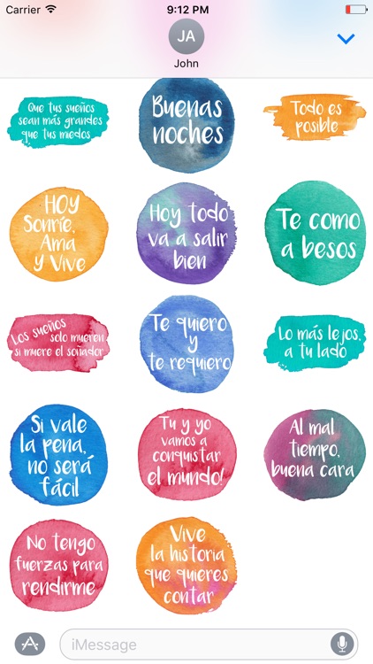 Hola - Mensajes en Acuarela Stickers de Maraquela screenshot-3