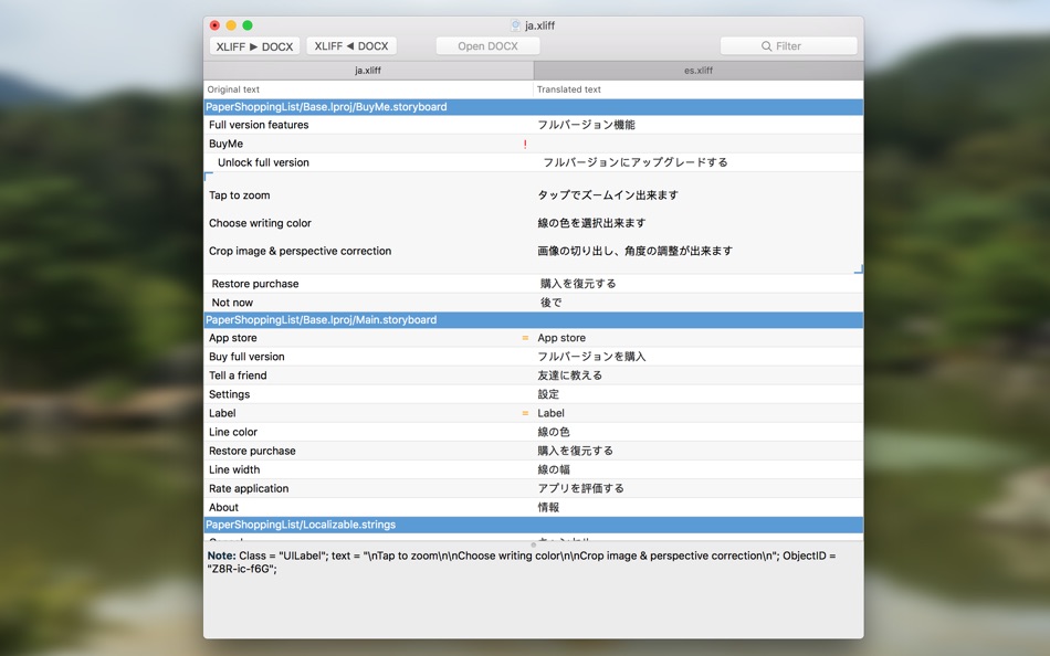 XLIFF to Word - 1.05 - (macOS)