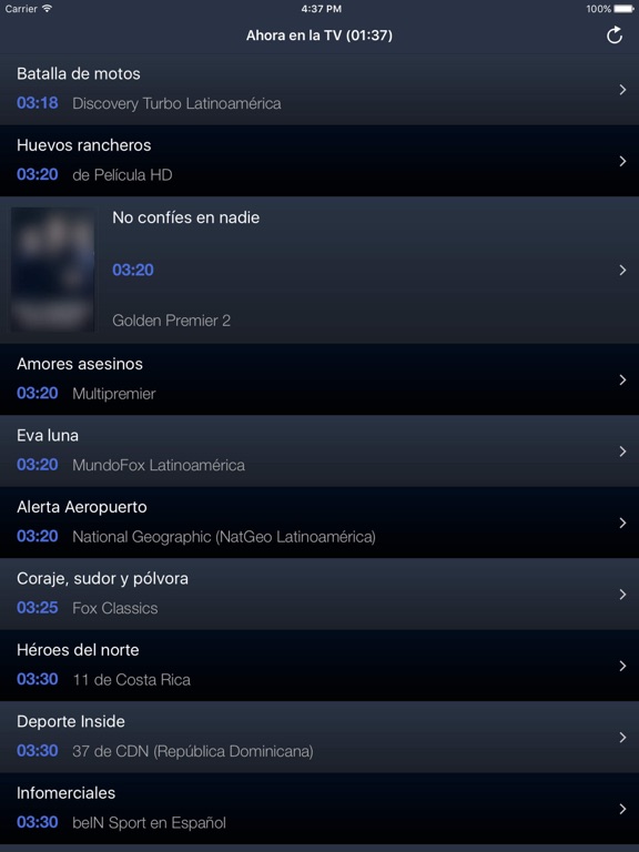 Televisión de Costa Rica (versión iPad) screenshot 4