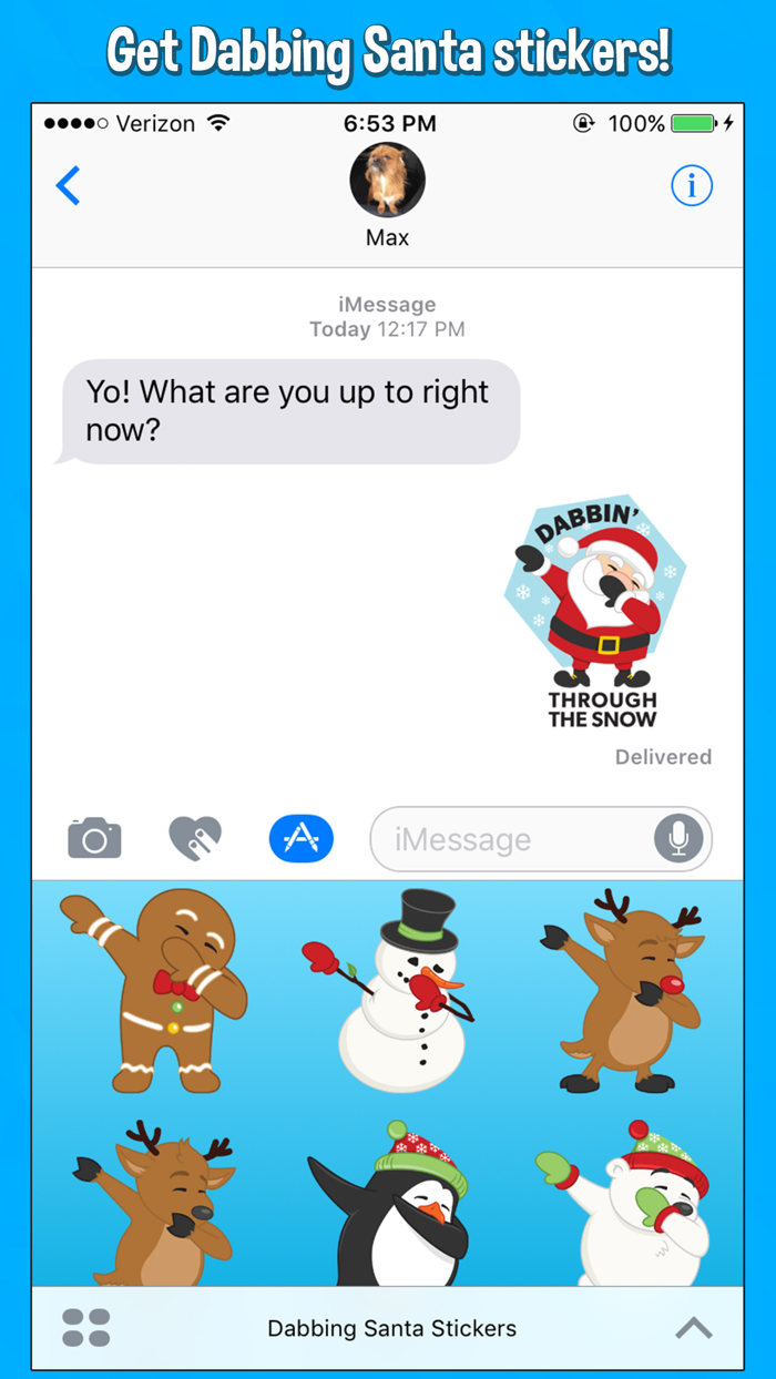 Dabbing Santa Photo Editor with Christmas Stickers