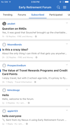 Early-Retirement Forum screenshot 1