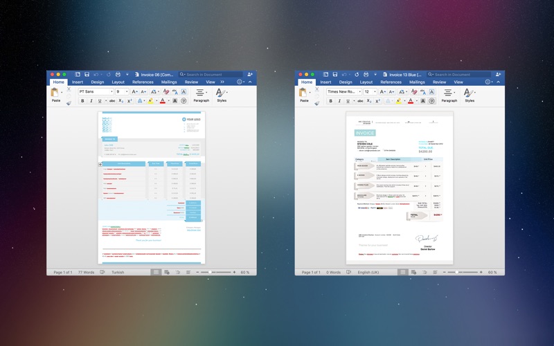 Invoice Design - Invoice Templates for Word thumbnail 2