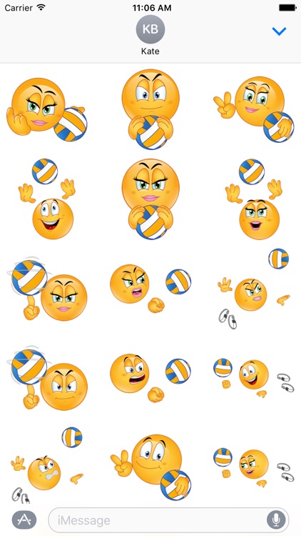 Volleyball Emoji Stickers