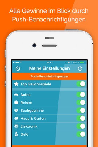 Gewinner App – Preise gewinnen! Gewinnspiele mit Sachpreisen wie Autos, Elektronik, Gasgrills, Kreuzfahrten und Bargeld screenshot 4