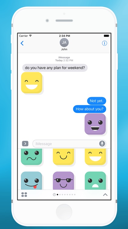 Square Smiler Sticker