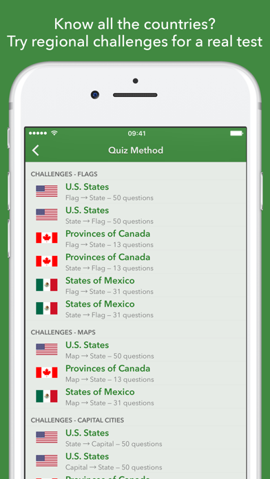 GeoChallenge - Flags Quiz + Maps, Capitals, States screenshot 3