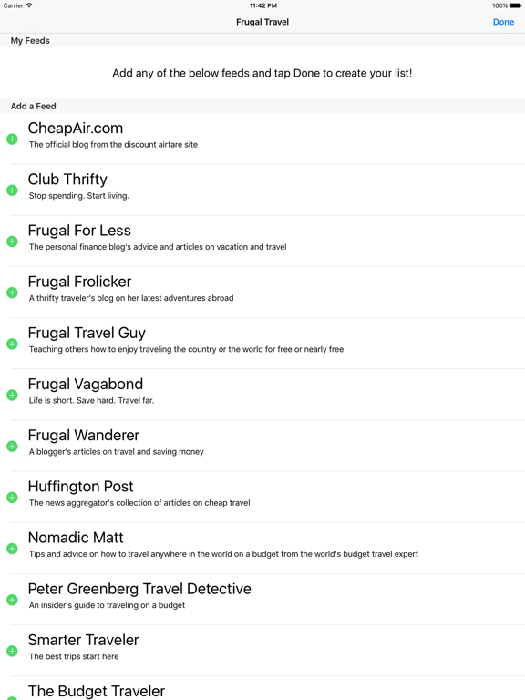 Frugal Travel iPad screenshot 5 - Travel app