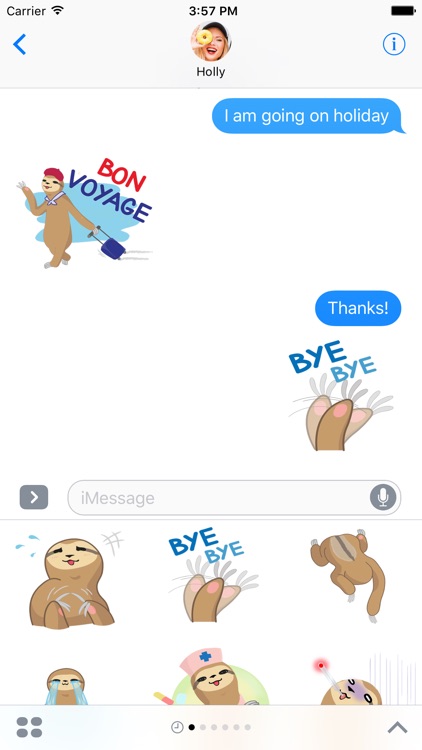 Andy the Sloth - Lazy Stickers for iMessage