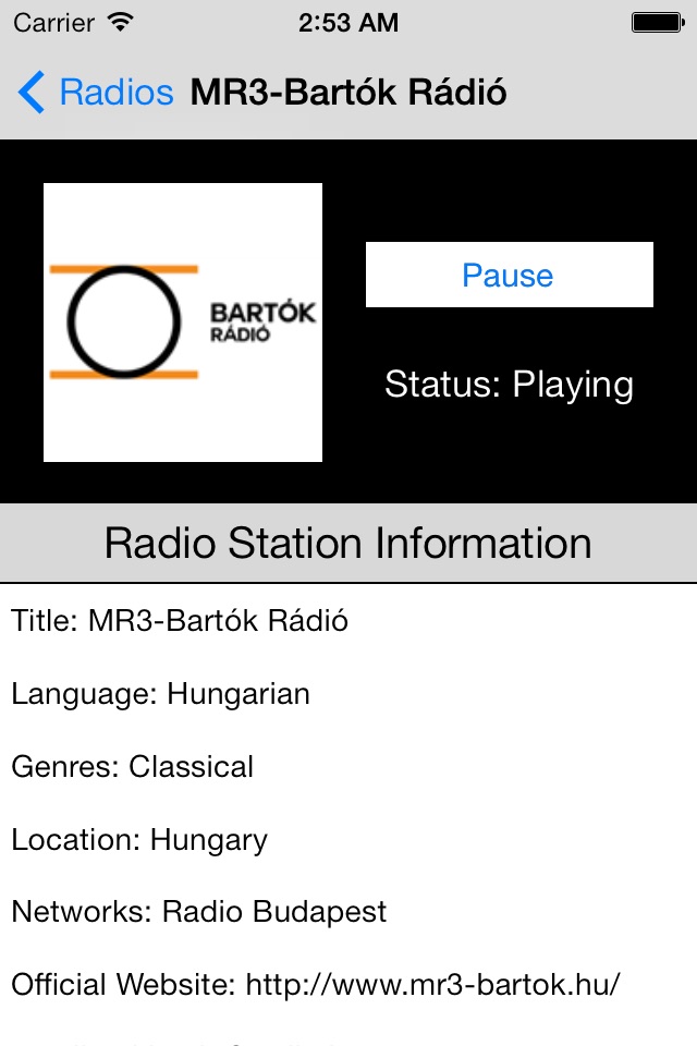 Hungary Radio Live Player (Magyarország rádió) screenshot 3