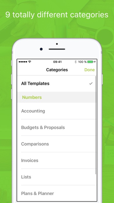 Templates for Numbers Professional Screenshot