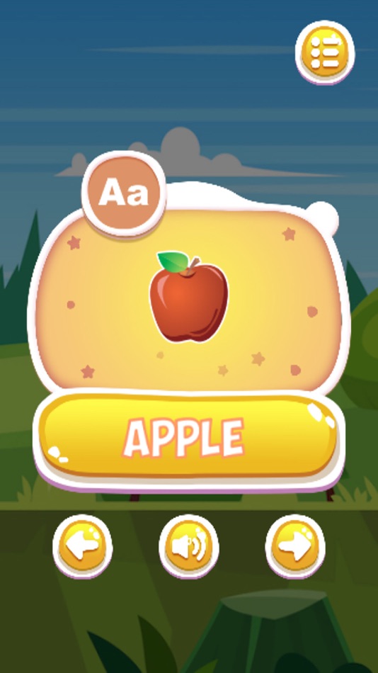 #1. ABC Fruit Names Learning (iOS) Podle: Arlak Phinitaksorn