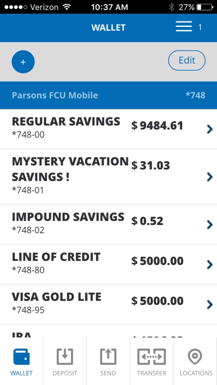 Parsons FCU Mobile App