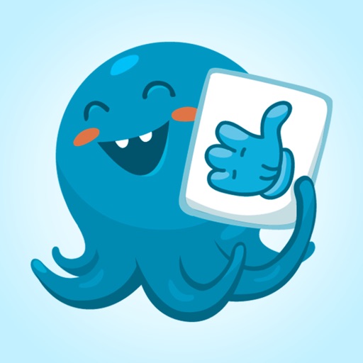 Slippery Octopus • NEW Emoji Stickers for iMessage icon