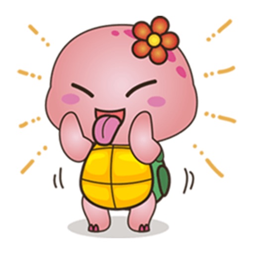 Pika Pink Turtle Sticker