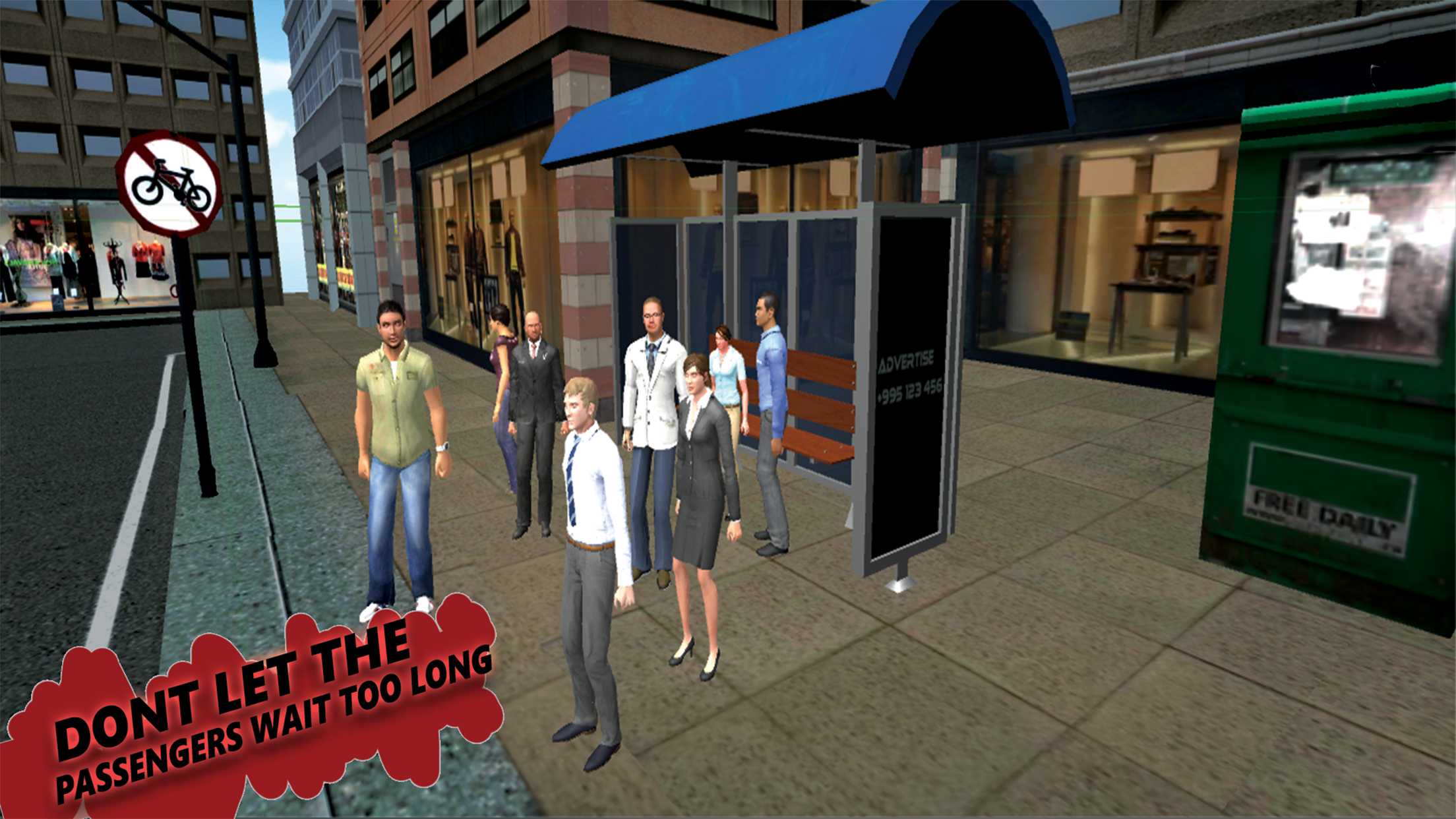 City Bus Driver Game : Passenger Bus City Driving Simulator 3D 2016 screenshot 4