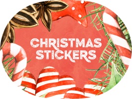 36 Christmas Watercolour Stickers