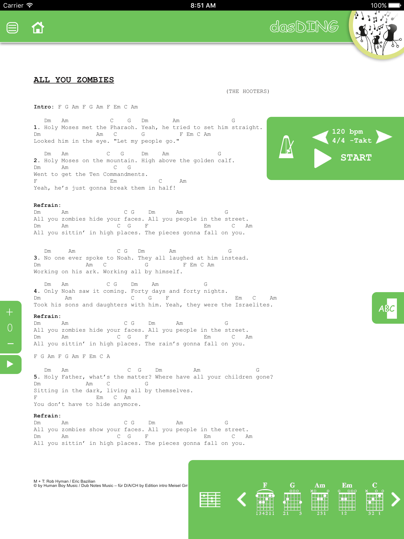dasDing 1 Songbook screenshot 7