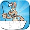 Sponge Bunny Rabbit Pet Jigsaw Puzzle Fun Game