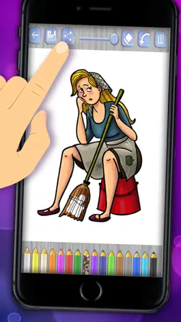 Game screenshot Краска Золушка рисунок в принцессы раскраска hack