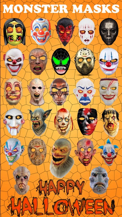 Halloween Monster Masks Photo Sticker Maker Free