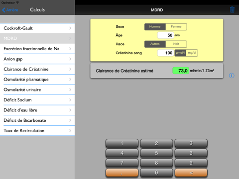 Screenshot #6 pour I.C.U. RenalCalc