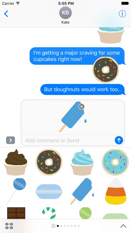 Sweets Sticker Pack for iMessage screenshot-4