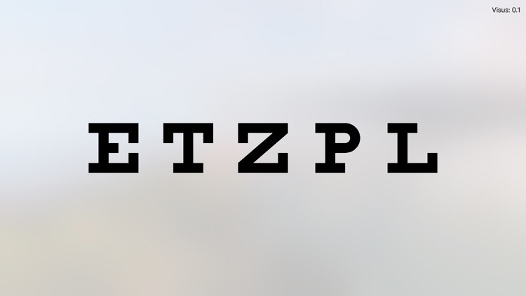 UbiVision Refraction Eyechart