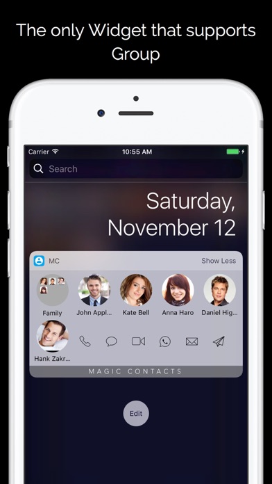 Screenshot #3 pour Magic Contacts with Notification Center Widgets