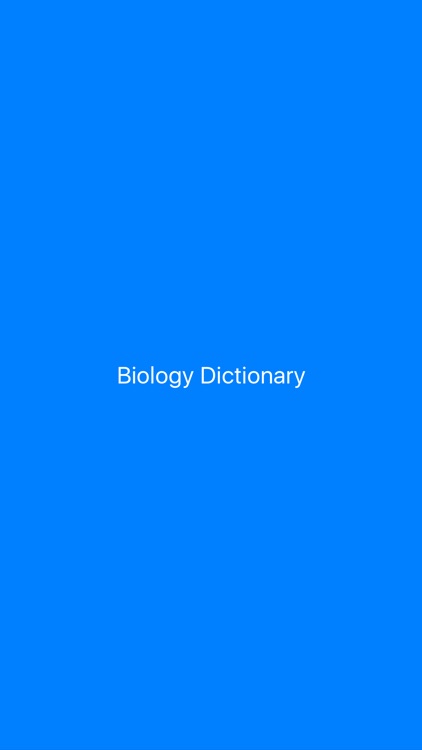 Biology Dictionary & Quiz