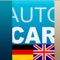 Dictionary with 8,100+ German/English automotive terms & flash card studying