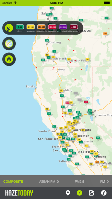 Haze Today - AQI / API, Pollution & Fire Spotsのおすすめ画像1