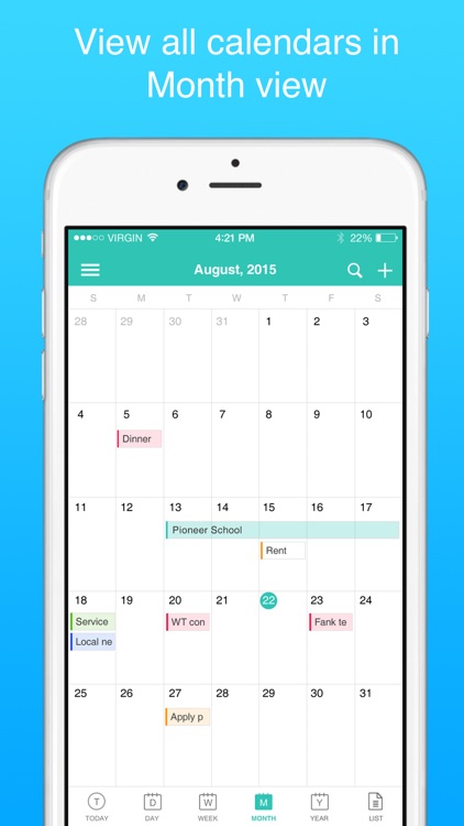 Calenda: Calendar / calender app to view calendars