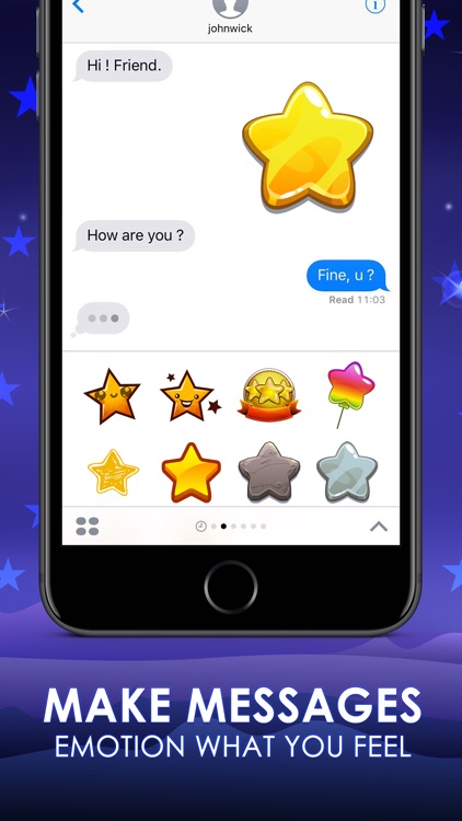 Stars Emoji Stickers Keyboard Sky Themes ChatStick