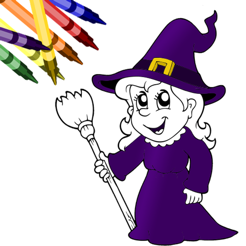 ‎Halloween Coloring Book!