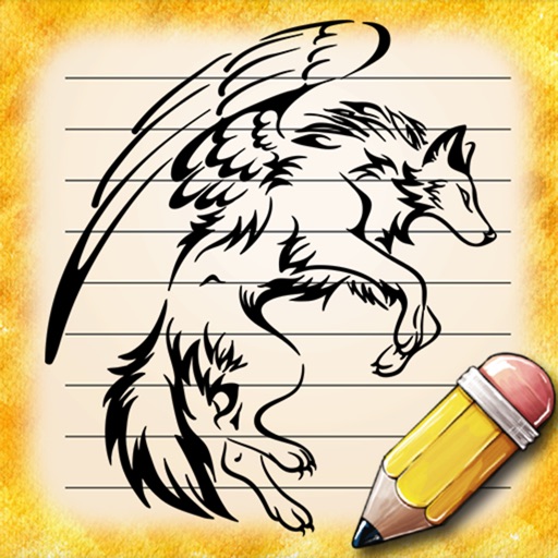 Drawing Tattoo Wolves edition iOS App