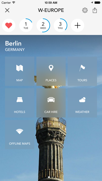 Travel Guide & Offline Map for Western Europe Screenshot