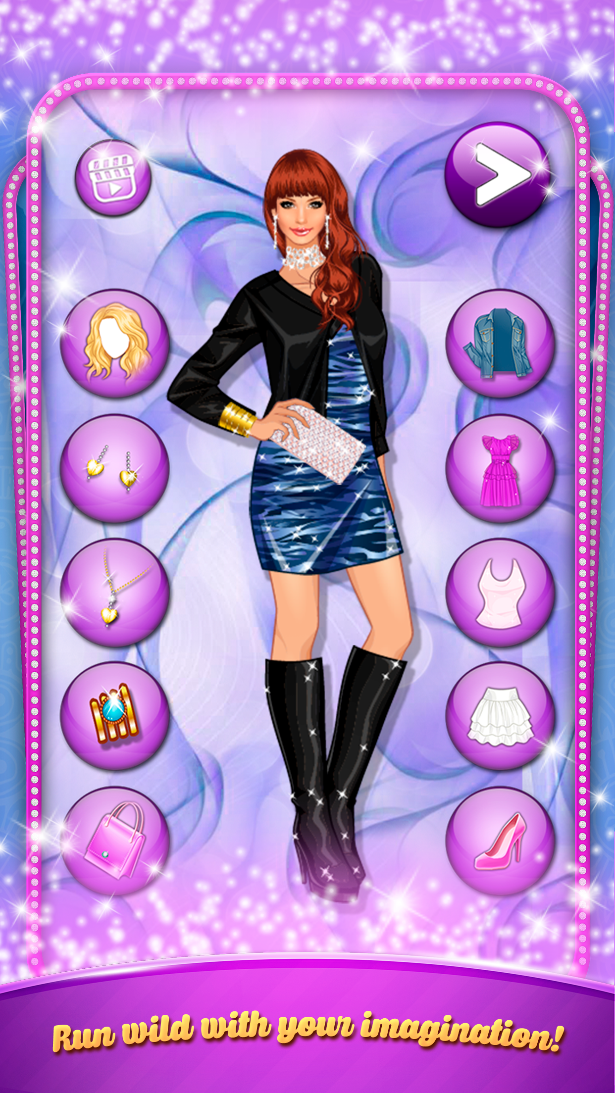 Dress Up a Night Club Girl. Pretty fashion game