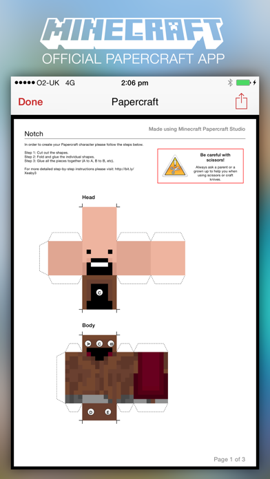 Screenshot #1 pour Minecraft Papercraft Studio