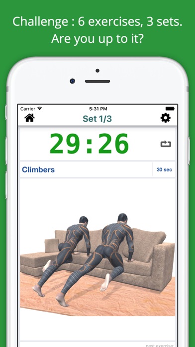 Screenshot #2 pour Home Sofa Workout Challenge Free - Lose Weight