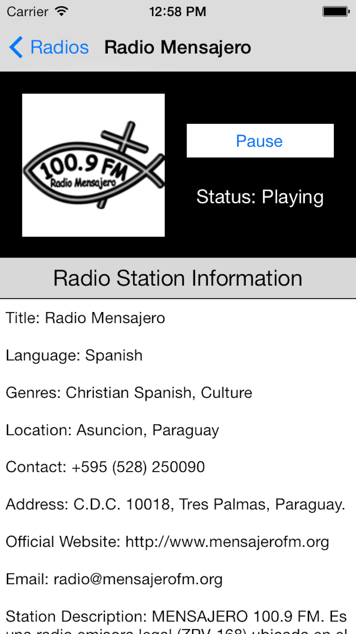 Paraguay Radio Live Player (Asunción / Spanish / Guaraní / español / Paraguayan) screenshot 5