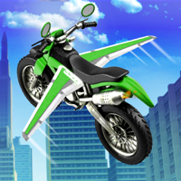 Flying Motor Bike Stunt 3D Futuristic Simulator