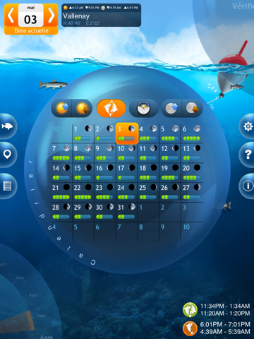 Screenshot #6 pour Pêche Deluxe – Calendrier et Meilleures Heures de Pêche