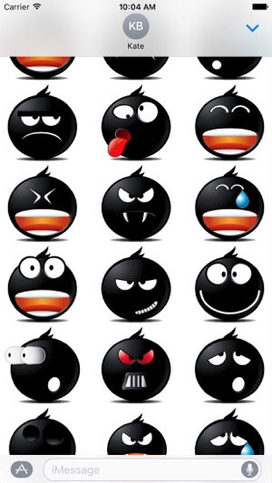 Cool Black Emoji Emotion Stickers for iMessage(圖2)-速報App