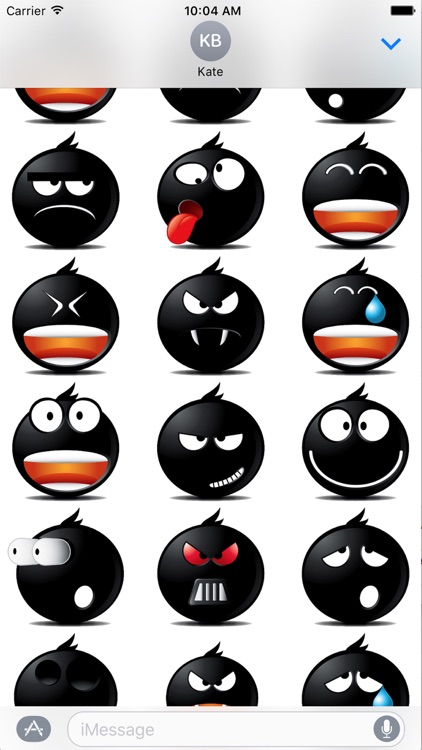 Cool Black Emoji Emotion Stickers for iMessage