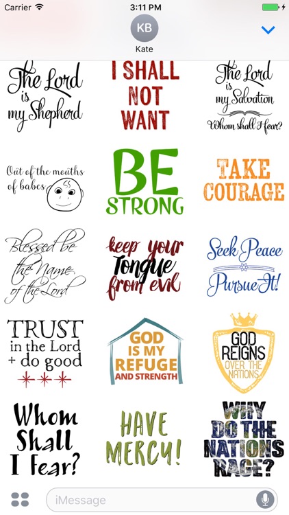 Christian Bible Stickers - Psalms